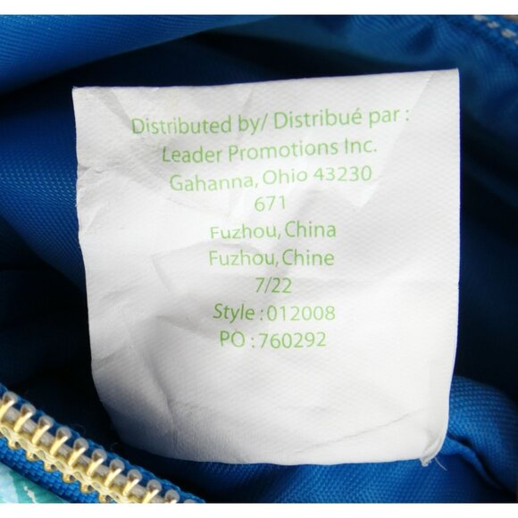 Lilly Pulitzer Blue & Pink Zippered Pouch With Bamboo Clip - Picture 12 of 12